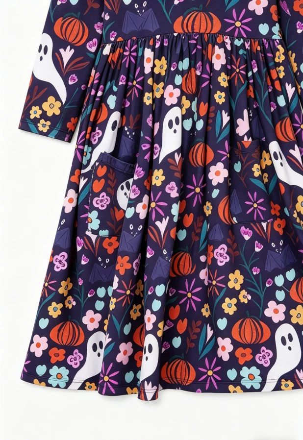 Custom Infant Toddler Dresses Child Baby Girls Teenagers Fantastic Pocket Twirl Dress product image 5