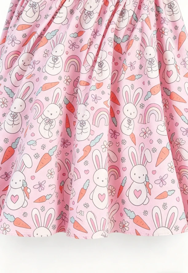 Custom Infant Toddler Dresses Child Baby Girls Teenagers Springtime Bunnies Pocket Twirl Dress product image 4