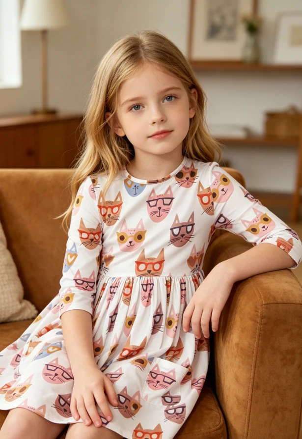 Custom Infant Toddler Clothing Child Baby Girls Teenagers Pocket Twirl Dress product image 3