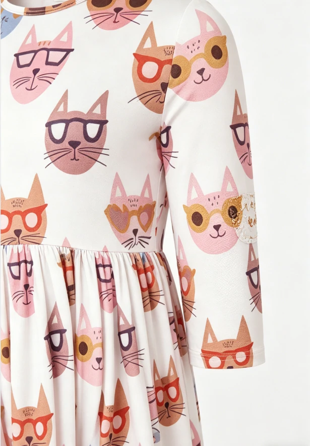 Custom Infant Toddler Clothing Child Baby Girls Teenagers Pocket Twirl Dress product image 4