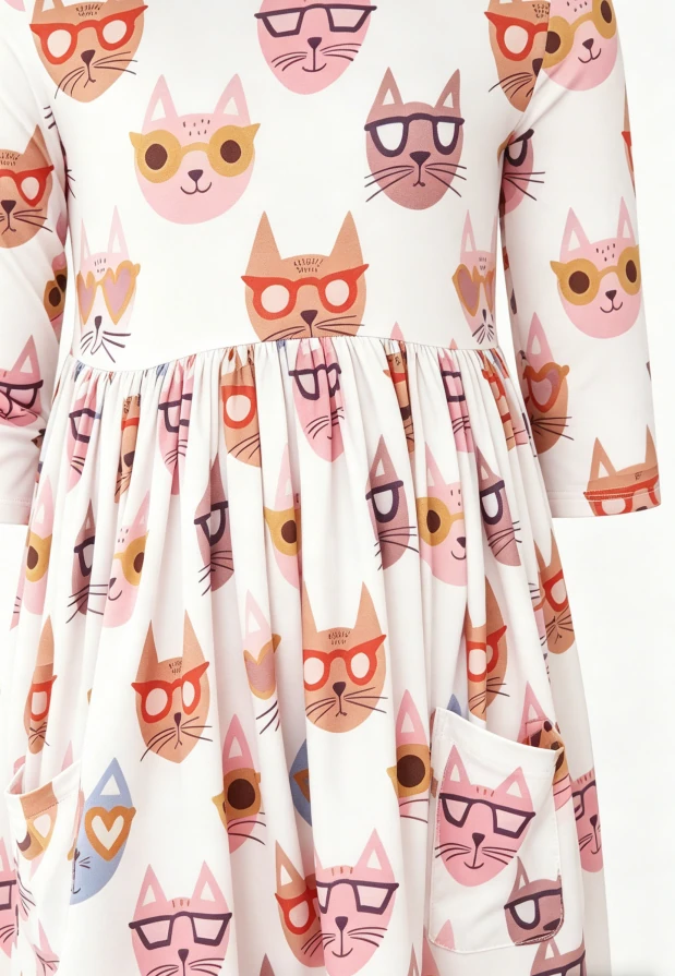 Custom Infant Toddler Clothing Child Baby Girls Teenagers Pocket Twirl Dress product image 5