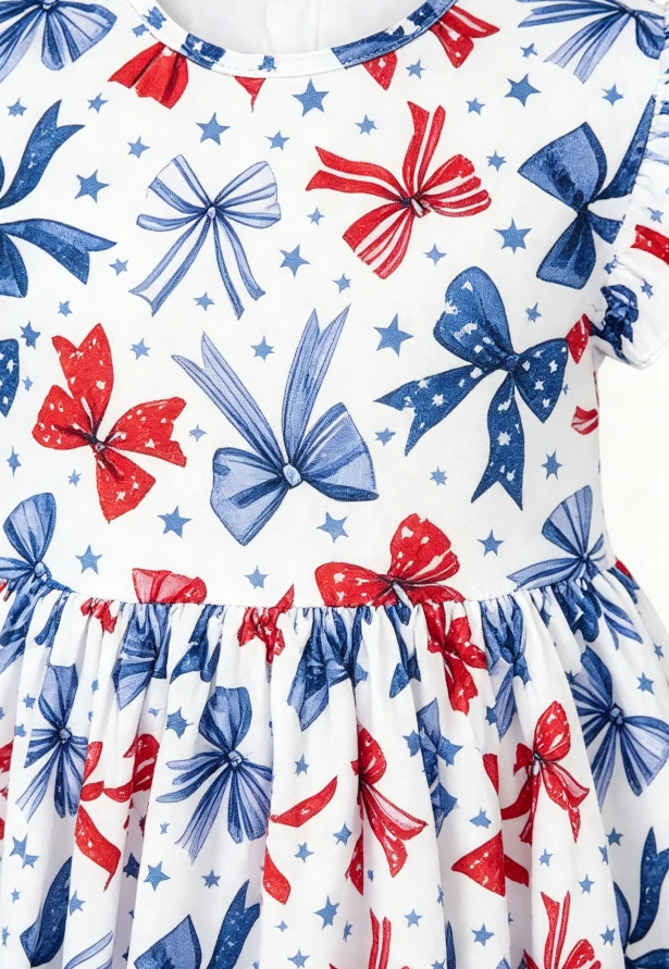 Custom Infant Toddler Dresses Child Baby Girls Teenagers Born to Sparkle Flutter Sleeve Twirl Dress product image 5