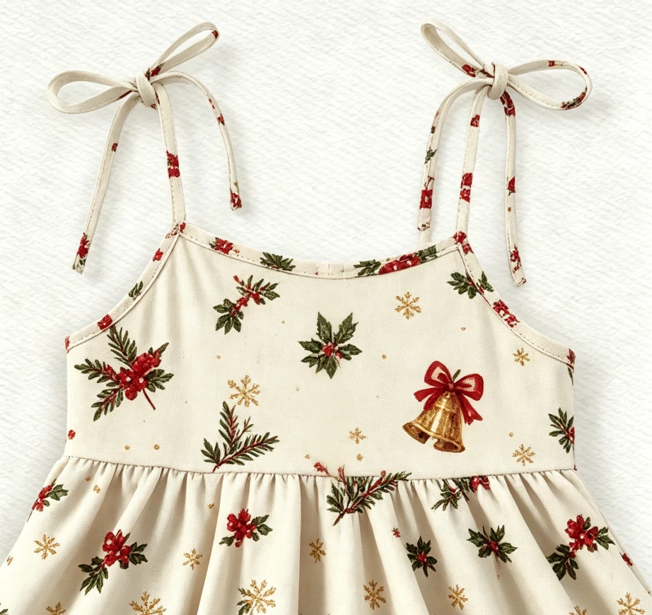 Factory Infant Toddler Dresses Child Baby Girls Teenagers Ruffle Strap Ruffle Twirl Dress product image 3
