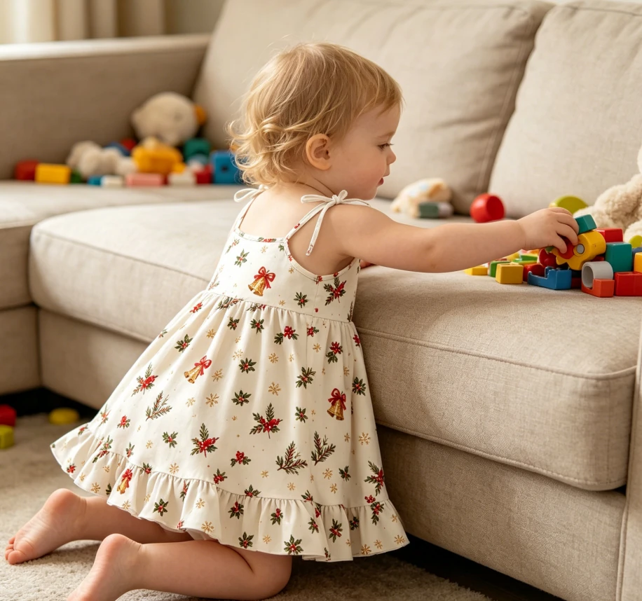 Factory Infant Toddler Dresses Child Baby Girls Teenagers Ruffle Strap Ruffle Twirl Dress product image 6