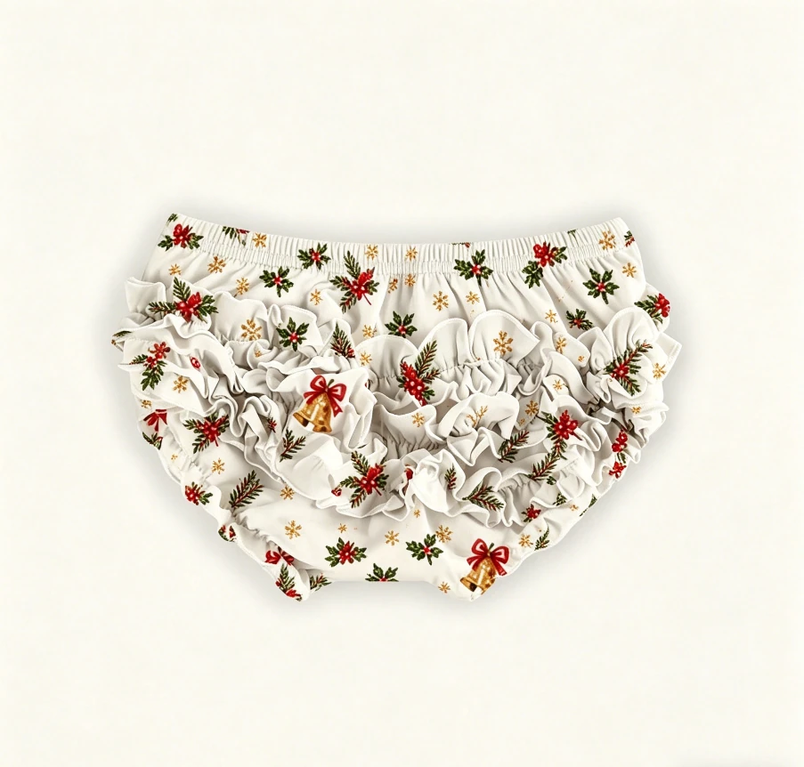 Wholesale Custom Baby Girls Ruffle Diaper Covers Infant Bloomers product image 1