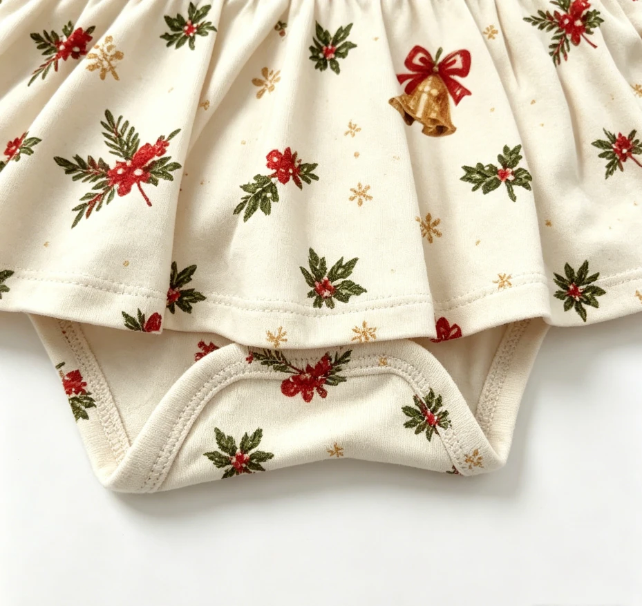 Long Sleeve Baby Girls Twirl Bodysuit Dress Infant Skirted Romper Toddler Snap Button Dresses product image 3