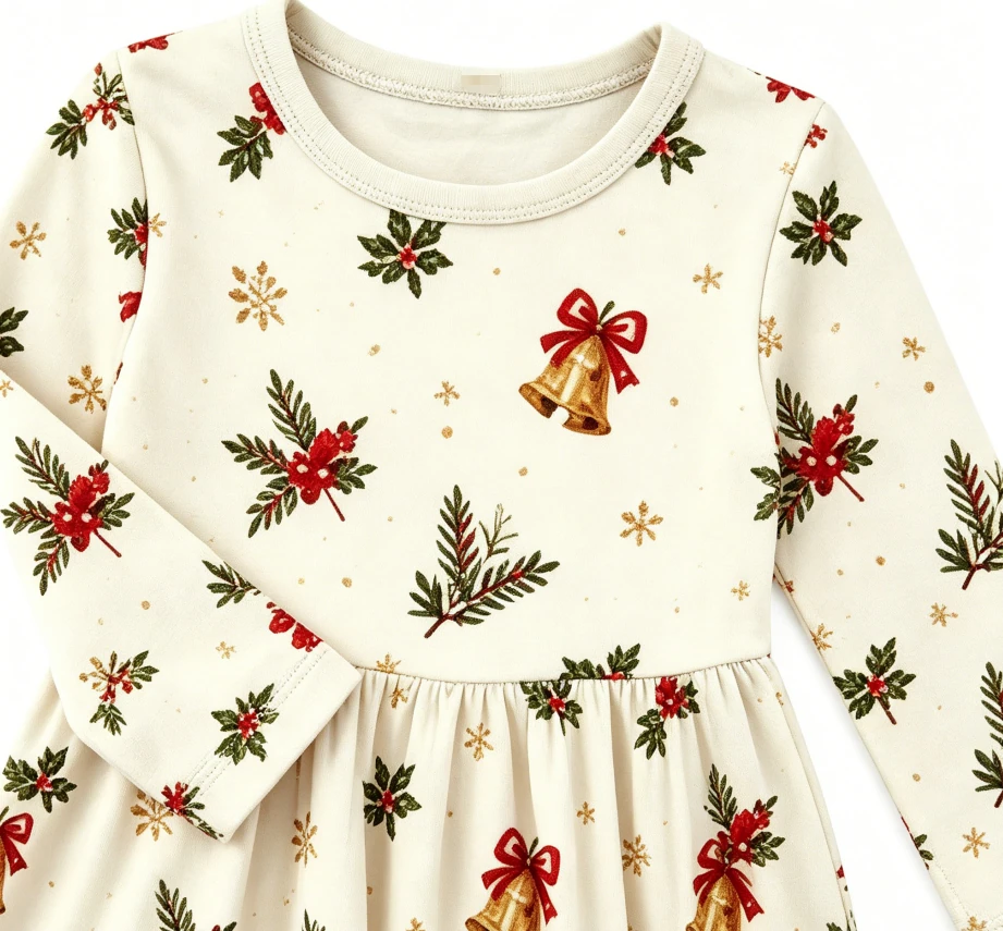Long Sleeve Baby Girls Twirl Bodysuit Dress Infant Skirted Romper Toddler Snap Button Dresses product image 4