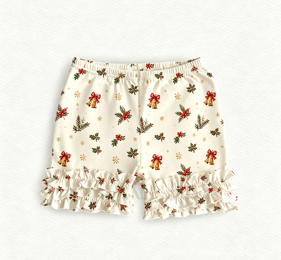 Factory Custom Infant Toddler Icing Ruffle Shorts Child Pint Kids Bottoms product image 1