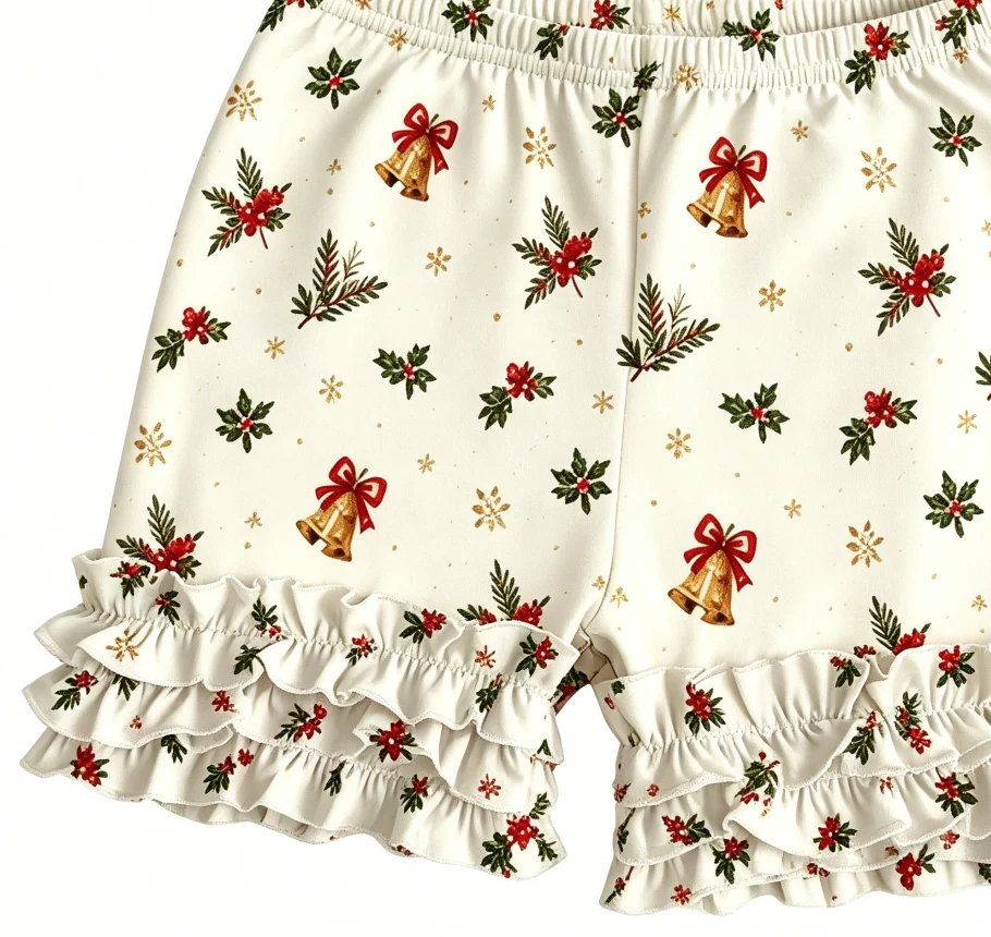 Factory Custom Infant Toddler Icing Ruffle Shorts Child Pint Kids Bottoms product image 2