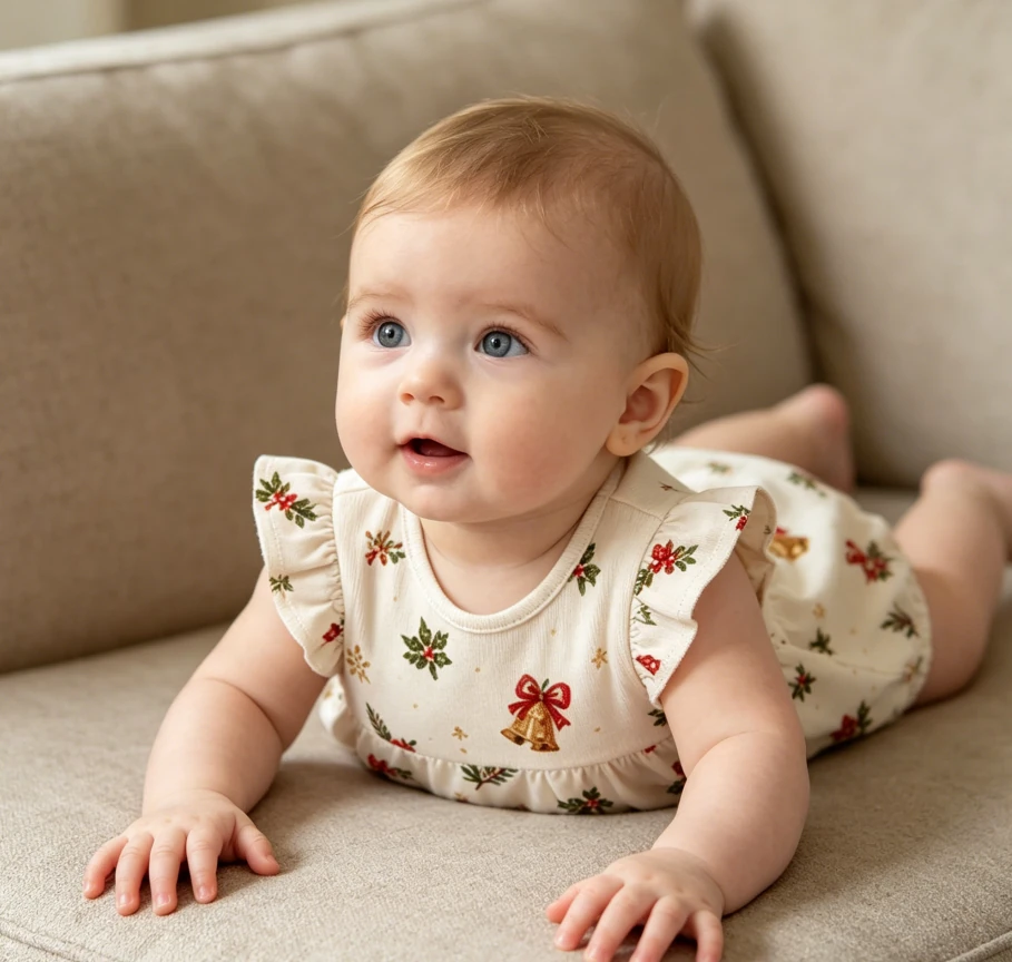 Wholesale Holiday Baby Flutter Bubble Romper Infant Shorts Toddler Jumpsuit product image 4