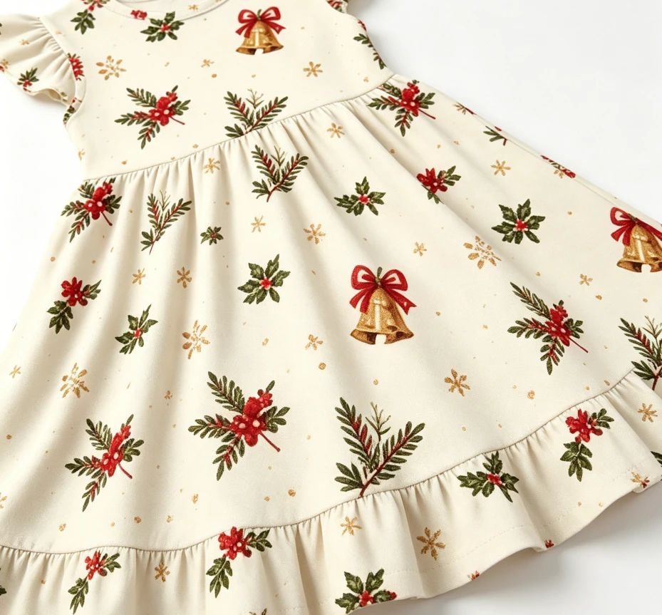 Wholesale Toddler Dresses Child Baby Girls Teenagers Ruffle Sleeve Dress with Ruffle product image 2