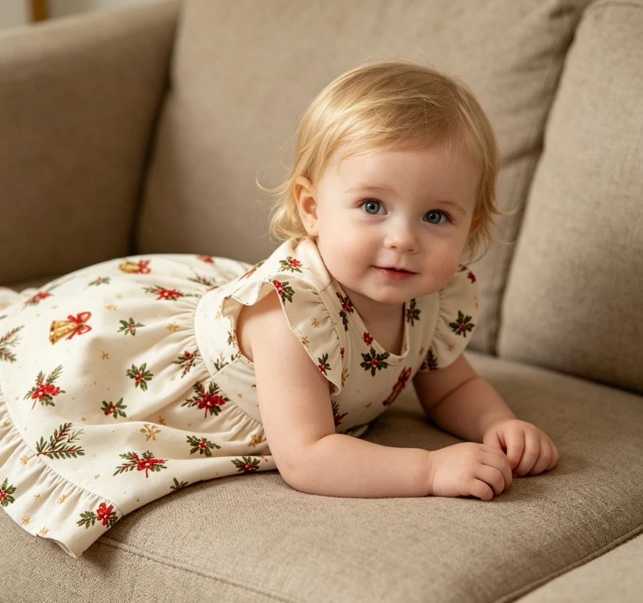 Wholesale Toddler Dresses Child Baby Girls Teenagers Ruffle Sleeve Dress with Ruffle product image 5