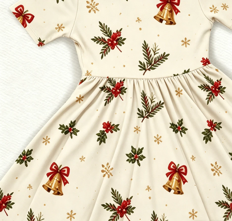 Toddler Dresses Child Baby Girls Short Sleeve Holiday Boutique Dress product image 6