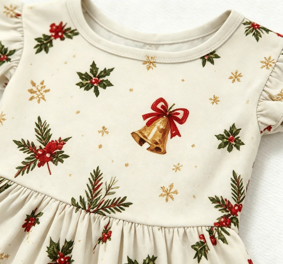 Holiday Infant Toddler Clothing Child Baby Girls Basic Flutter Sleeve Twirl Dress product image 3