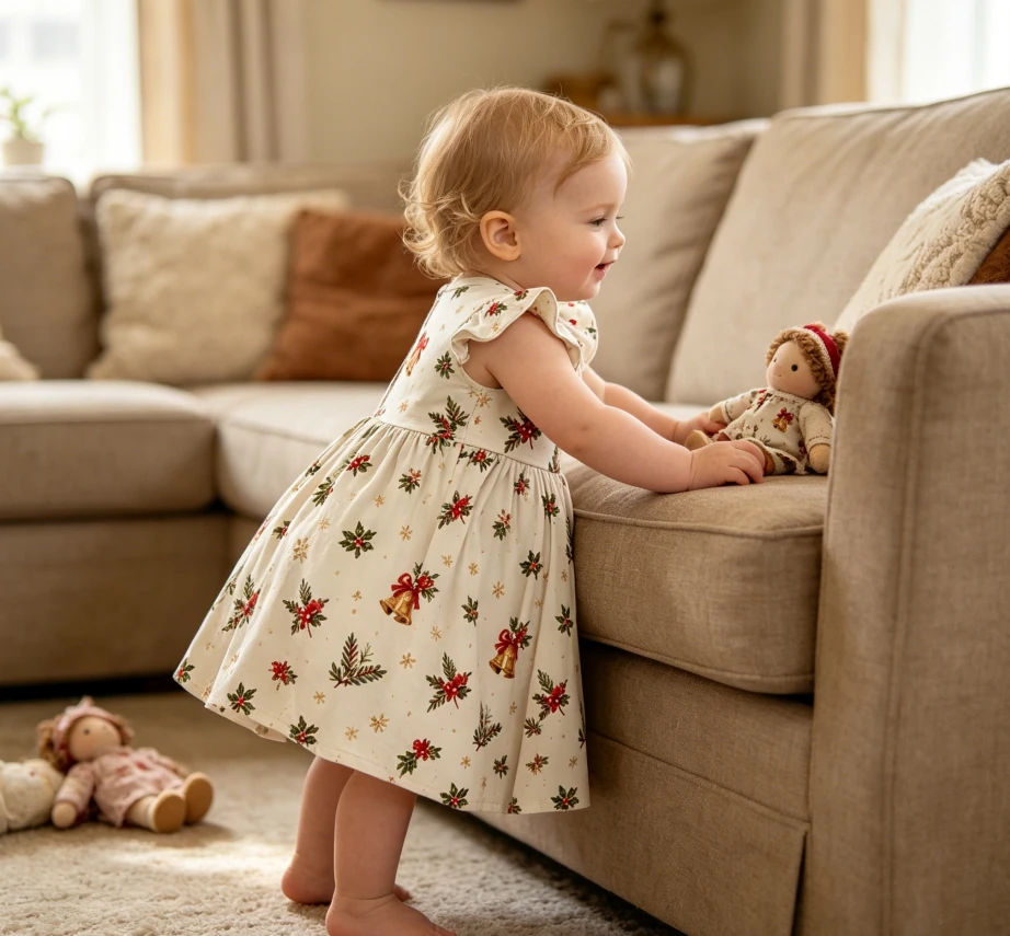 Holiday Infant Toddler Clothing Child Baby Girls Basic Flutter Sleeve Twirl Dress product image 5