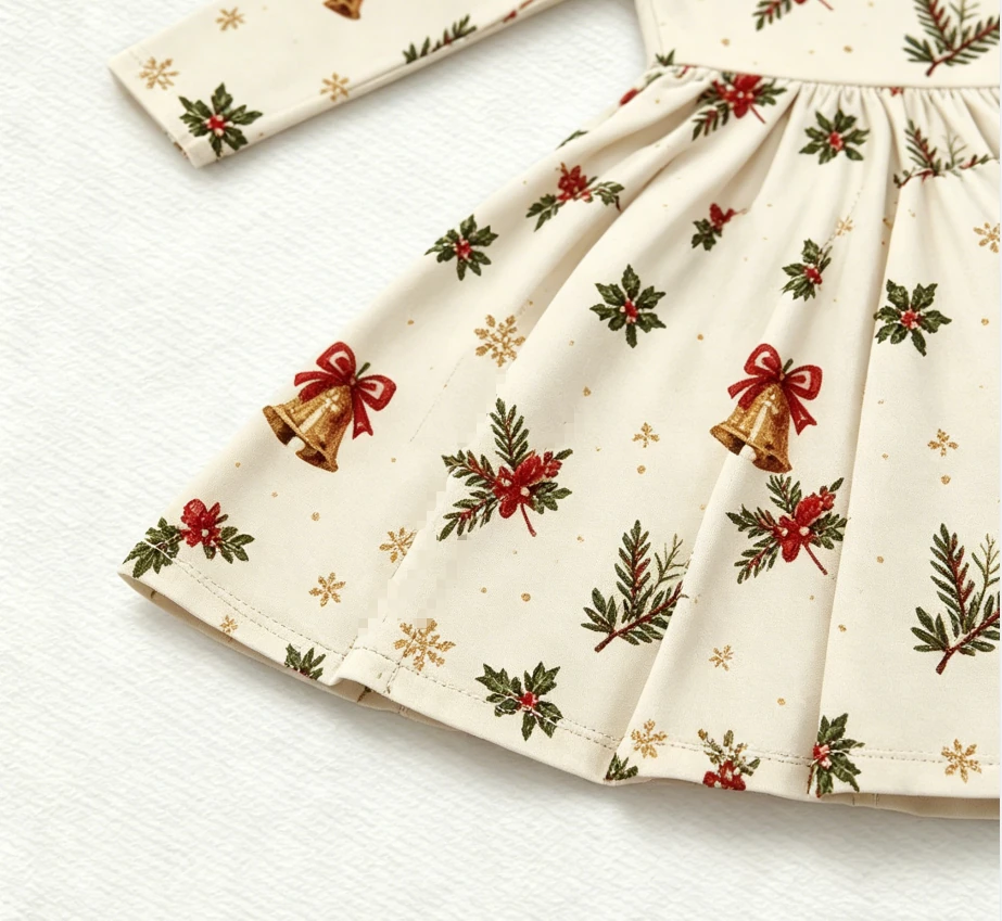 Infant Toddler Clothing Child Baby Girls Basic Long Sleeve Twirl Dress product image 5