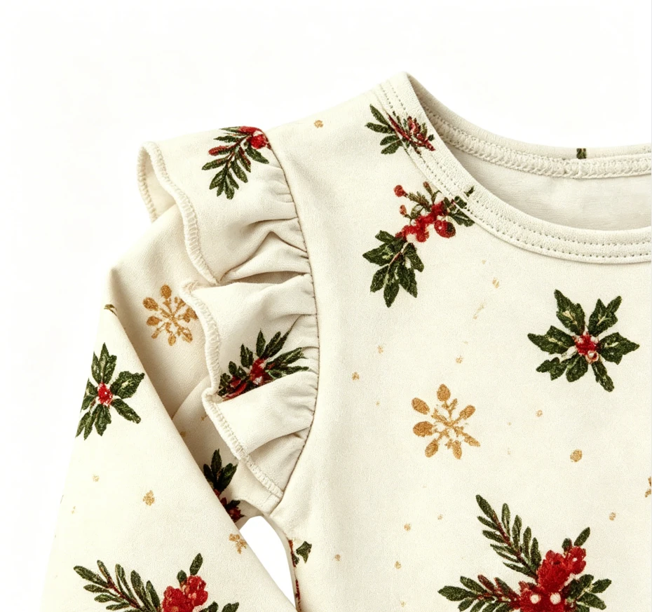 Wholesale Toddler Clothing Child Baby Girls Long Sleeve Flutter Dress product image 2