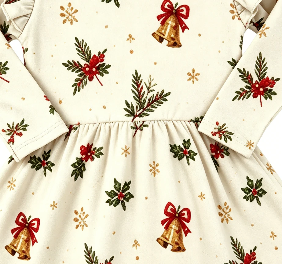 Wholesale Toddler Clothing Child Baby Girls Long Sleeve Flutter Dress product image 3