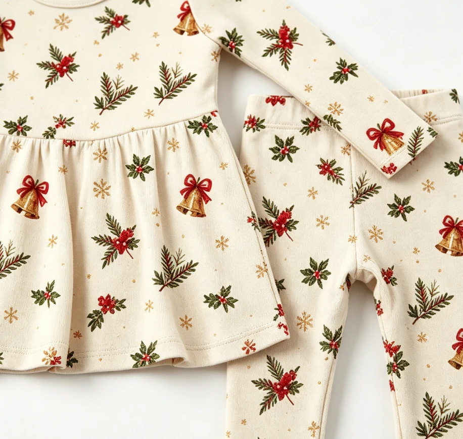 Children Clothing Set Baby Girls Long Sleeve Peplum and Leggings Set product image 5