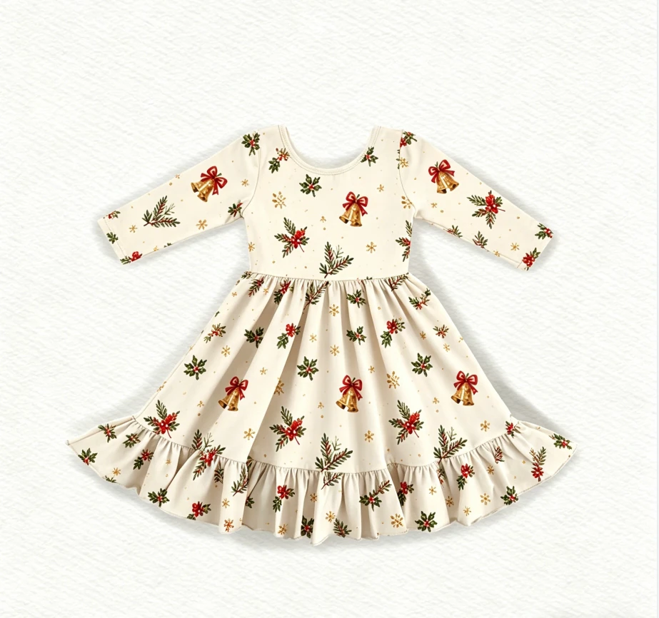 Holiday Boutique Infant Toddler Clothing Child Baby Girls Long Sleeve Twirl Dress product image 1