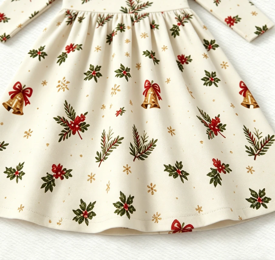 Factory Boutique Infant Toddler Clothing Child Baby Girls Long Sleeve Bow Back Twirl Dress product image 3